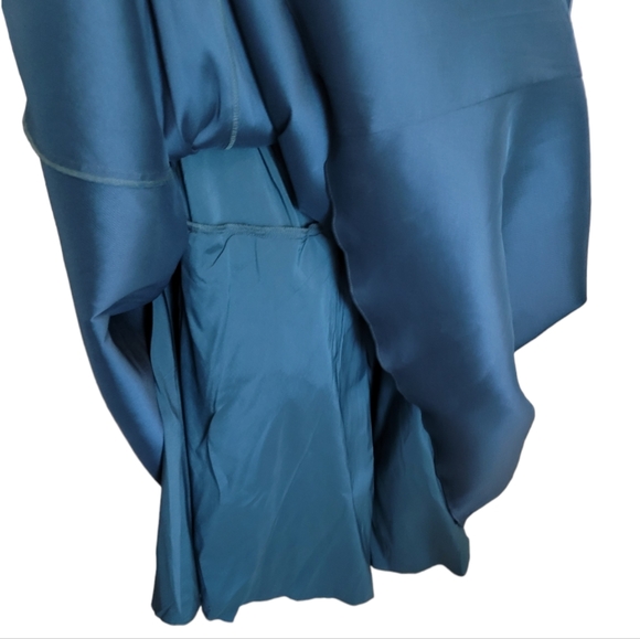 🆕️ Aidan Mattox Strapless Pleated Ball Gown in Dark Jade - Picture 9 of 16